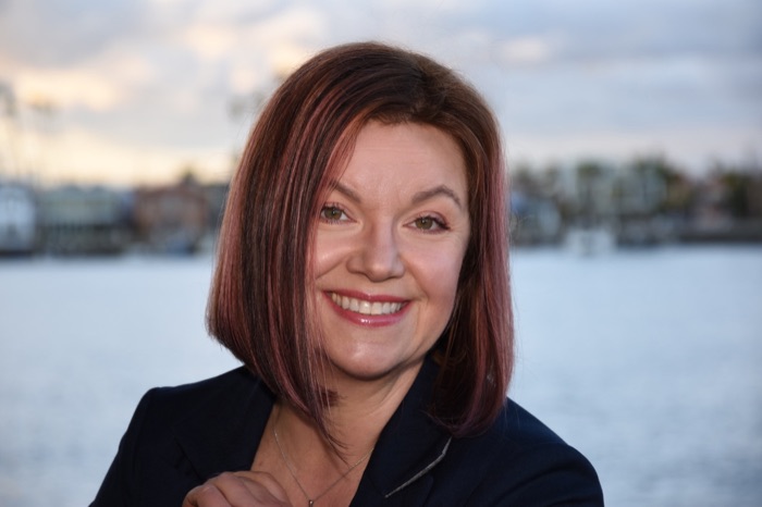 Kat Janowicz, close portrait at the marina